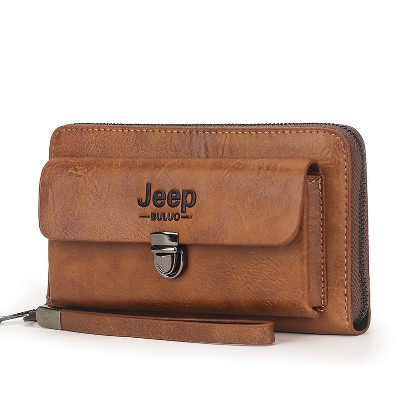 New Pu Men's Clutch Leather Phone Bag Large-Capacity Wallet Wallet
