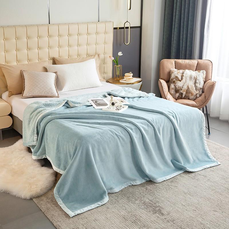 new milk fiber faux cashmere combination felt heavy weight double blanket cover blanket casual blanket