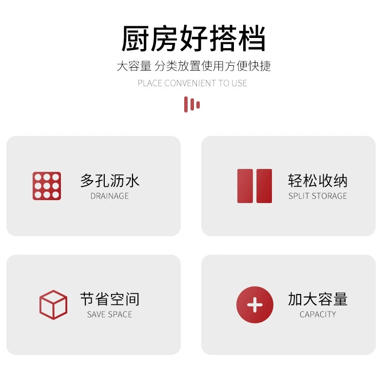 M73-2883筷子篓家用放勺壁挂式筷笼厨房沥水筷筒餐具收纳盒筷子盒详情图4