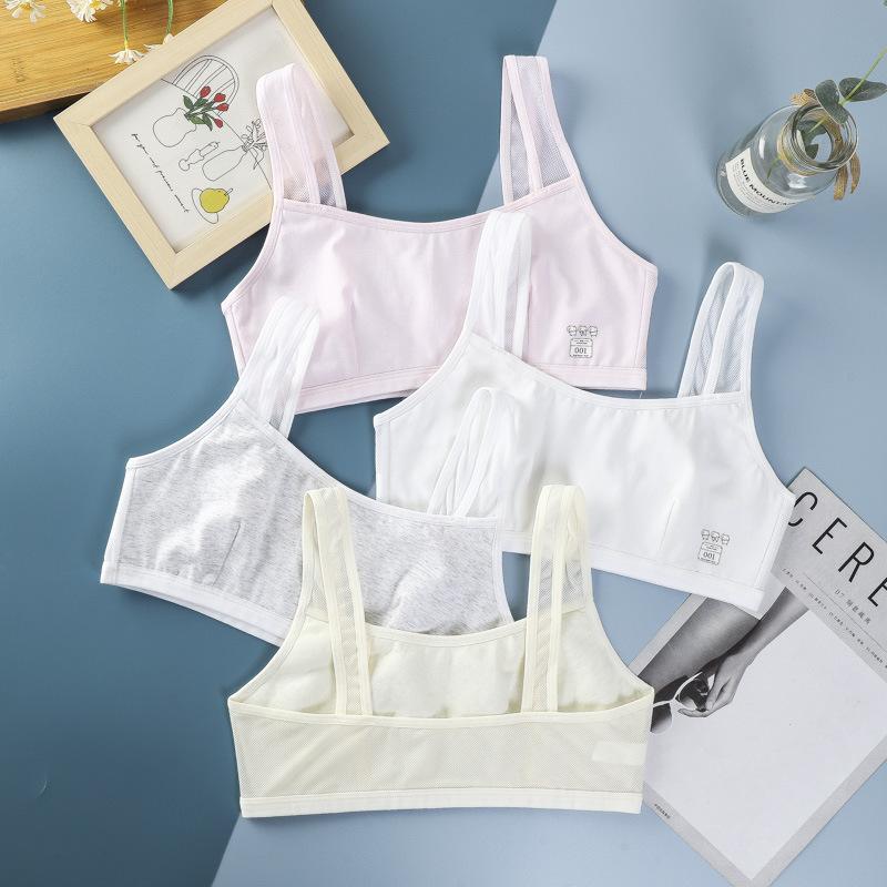 older children's underwear 13-16 years old pure cotton vest primary school girls underwear female bra development period thin cotton version