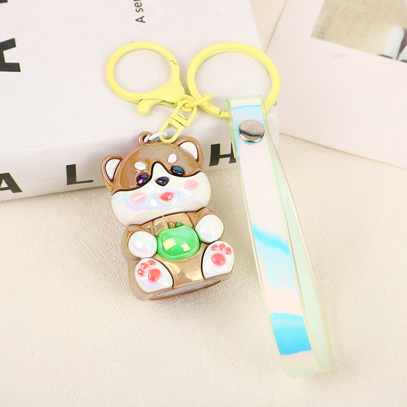 创意UV电镀小狗钥匙扣精致可爱书包挂件汽车钥匙链爪机小礼品货源详情图4