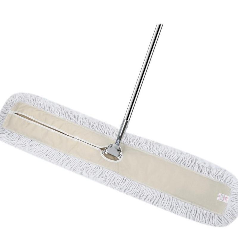 thickened cotton thread mop hotel large flatbed row shopping mall cleaning stainless steel long handle absorbent mop dust mop