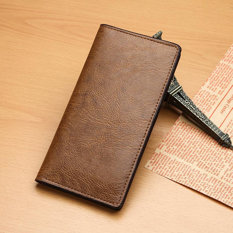 men's wallet long ultra-thin youth multiple card slots leisure wallet card holder japanese and korean trendy student personality retro wallet