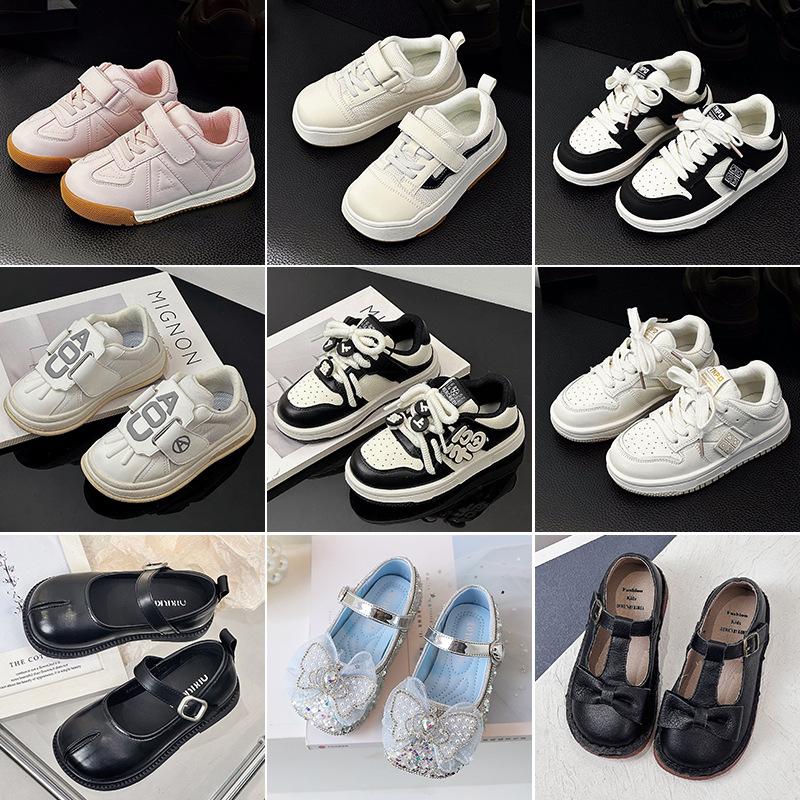 clearance processing season spring children's sneakers leather shoes