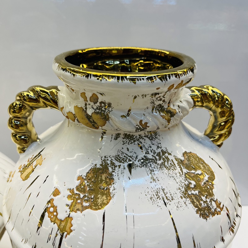 New Chinese-style flower arrangement ceramic vases, Nordic modern American style living room decorative items, flower vases, home decorative items, vase ornaments, ceramic vases, soft decorative items, wholesale vases, vase ornaments, plain vases for the entrance hall Specification image