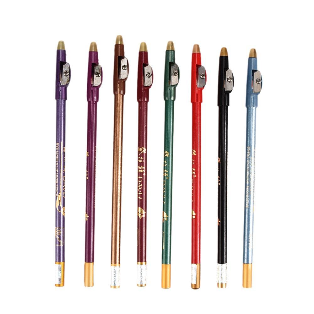 eye liner lip liner pencil wooden pole cosmetic brush lip liner with penknife eyeliner eyebrow pencil outside