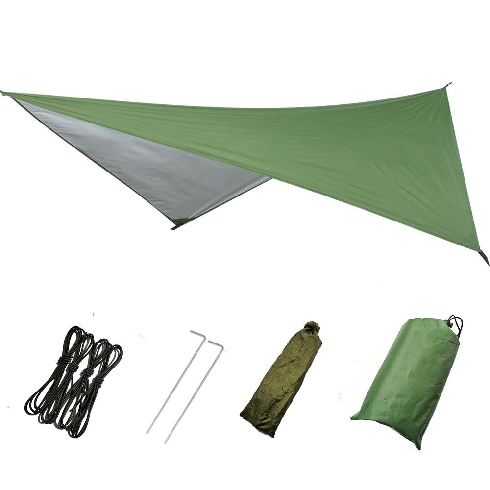 outdoor supplies multifunctional triangle canopy waterproof and sun protection outdoor tent camping supplies beach shade cloth ground cloth