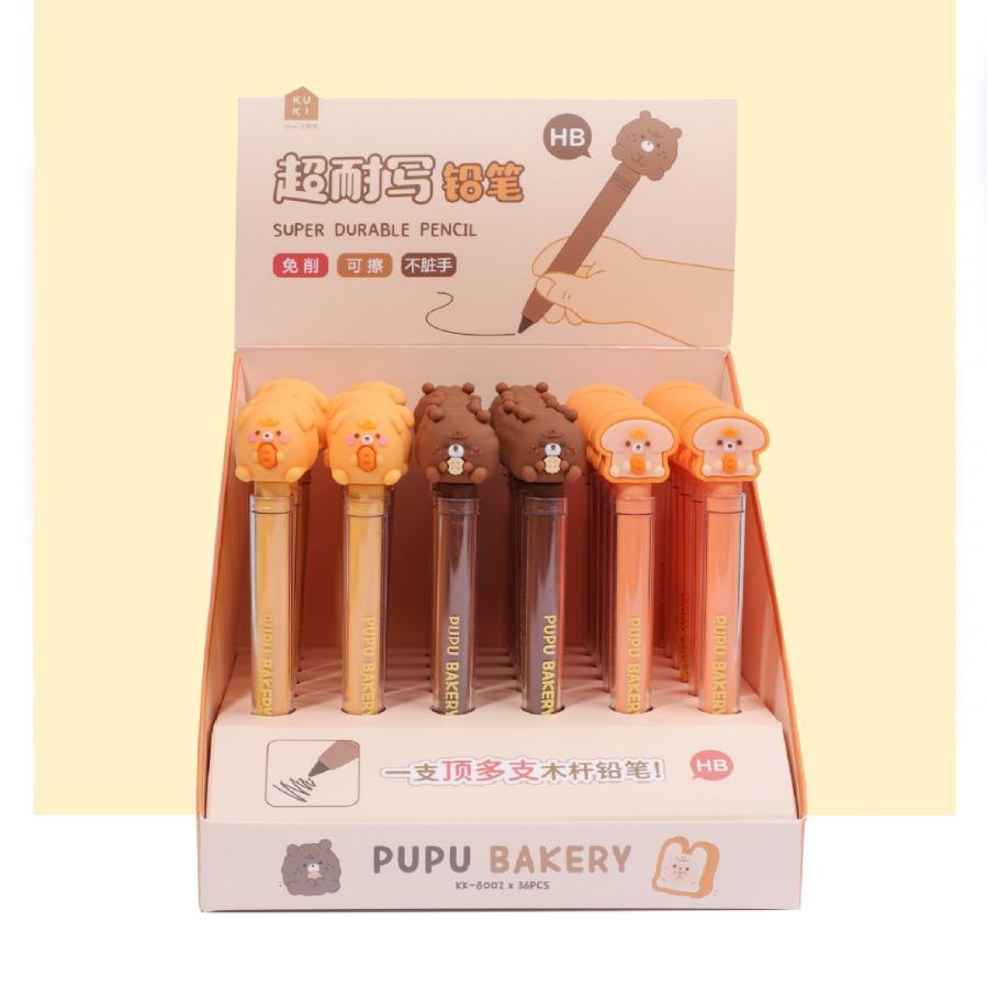 8002 pupu bakery lipstick super write-resistant pencil no ink student eternal posture pencil not easy to break