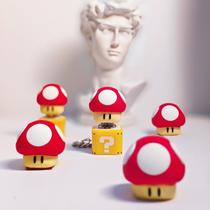 super mary mario's mushroom voice button keychain office decompression novelty toys childhood memories
