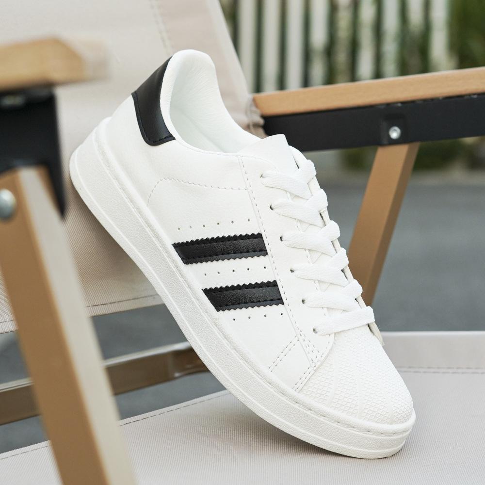 couple's white shoes men's and women's comfortable casual adidas superstar foundation sneaker ins trendy student basic board shoes fashionable simple white shoes