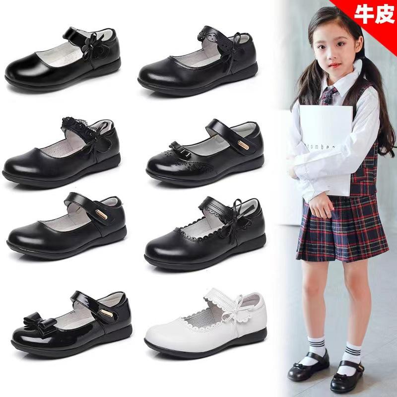 children's leather shoes black campus performance shoes black leather shoes activity performance shoes princess shoes