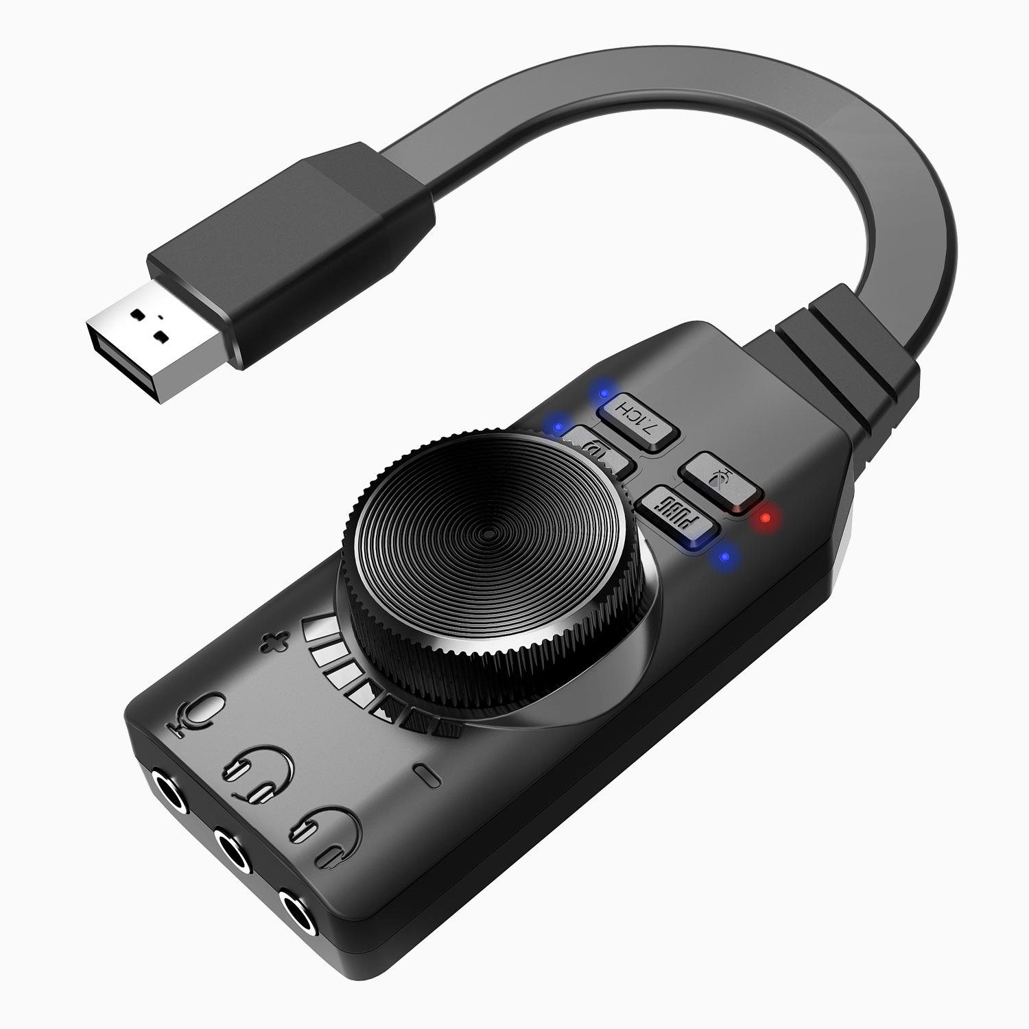 plextone gs3 sound card usb external desktop computer laptop ps4 external independent sound card driver-free game
