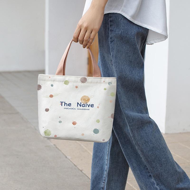canvas bag 2024 women's new original design niche bag portable student lady's bags ins one piece dropshipping