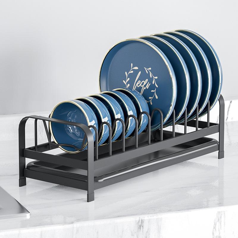 kitchen single-layer dish storage rack small cabinet plate storage storage rack drawer dish rack drain rack wholesale