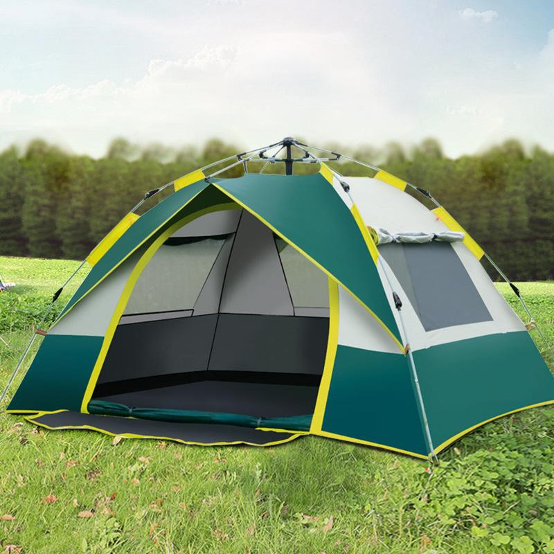 outdoor tent camping automatic easy-to-put-up tent double beach camping camping tent double-layer portable folding