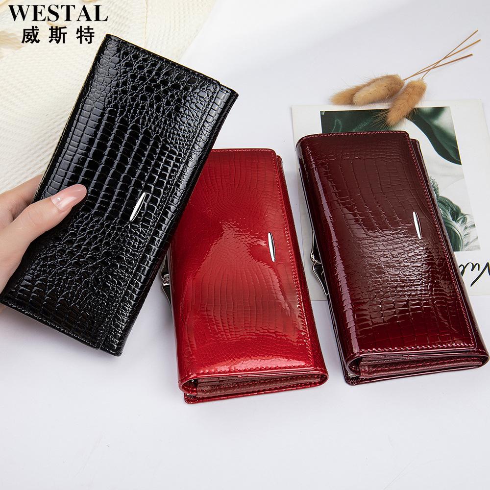 westal soft leather long wallet for women large capacity wallet 2023 new elegant small handbag phone holder wallet