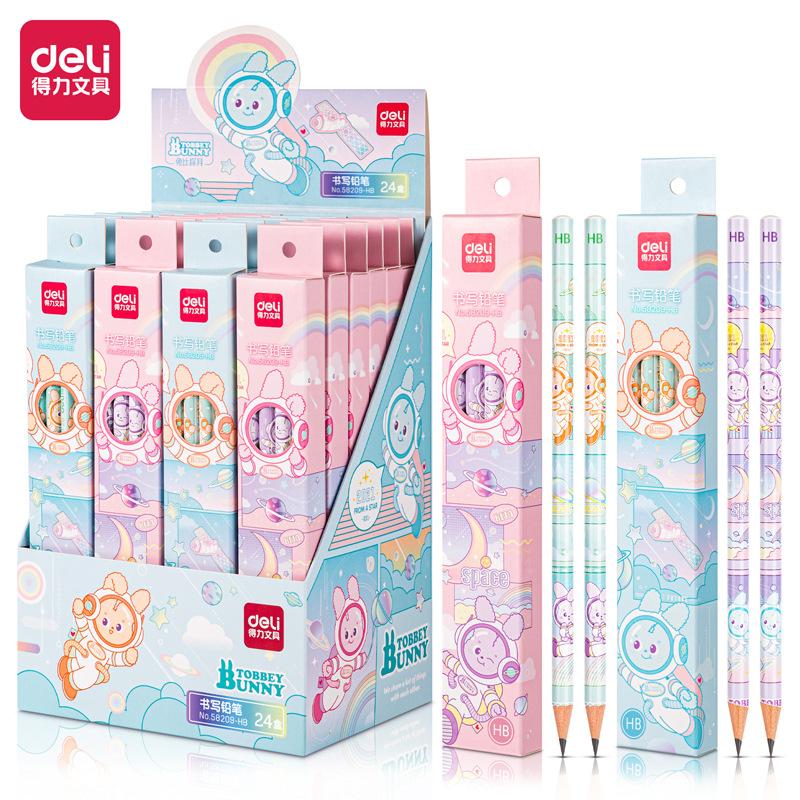 Deli 58209-2b China Aerospace Writing Pencil Mixed Color (8 PCs/Box)