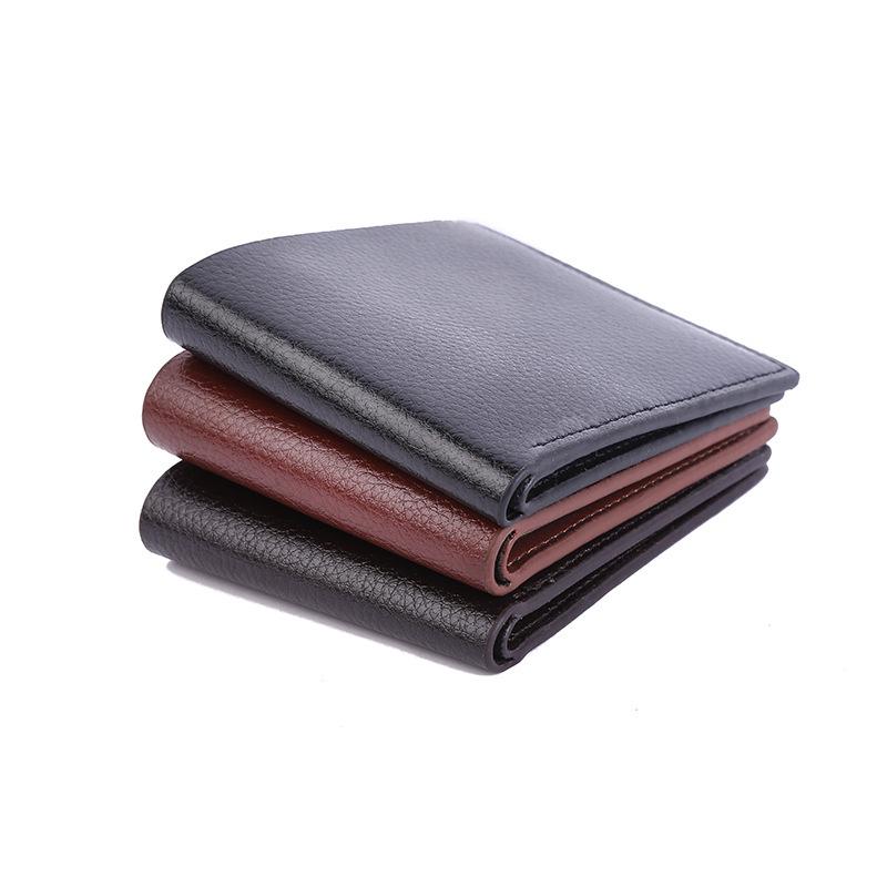 factory wholesale short men's wallet pvleather card holder men's wallet coin purse one piece dropshipping