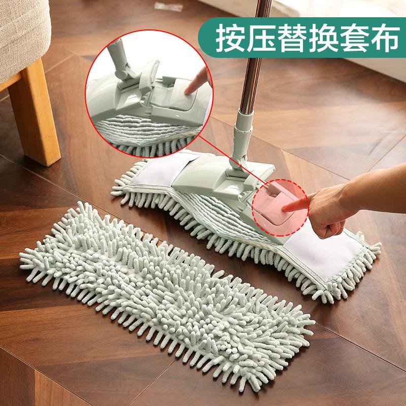 360 degrees rotating flat mop household lazy cleaning mopping gadget clamping mop wooden floor tile floor mop