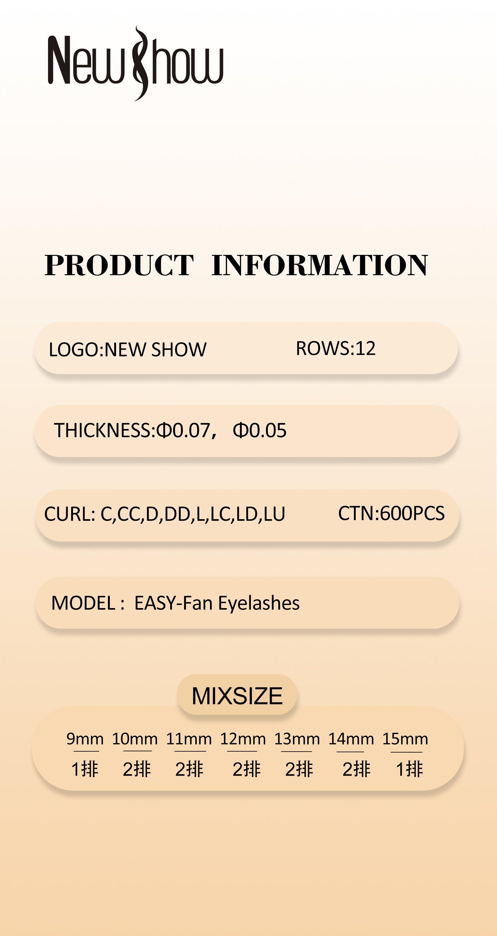 NEWSHOW Eyelash extensions NEWHOW False eyelashes Easy Fan Bloom in an instant Specification image