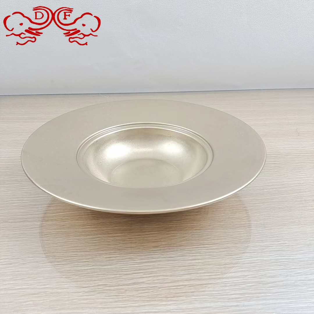 الطبق المصنوعة من الفولاذ غير القابل للصدأ من طراز DF99389 صنعت طبق DF Tradinghouse Shiele في فندق مطعم سلارابق صحون الإسباجيتي القديمة Specification image