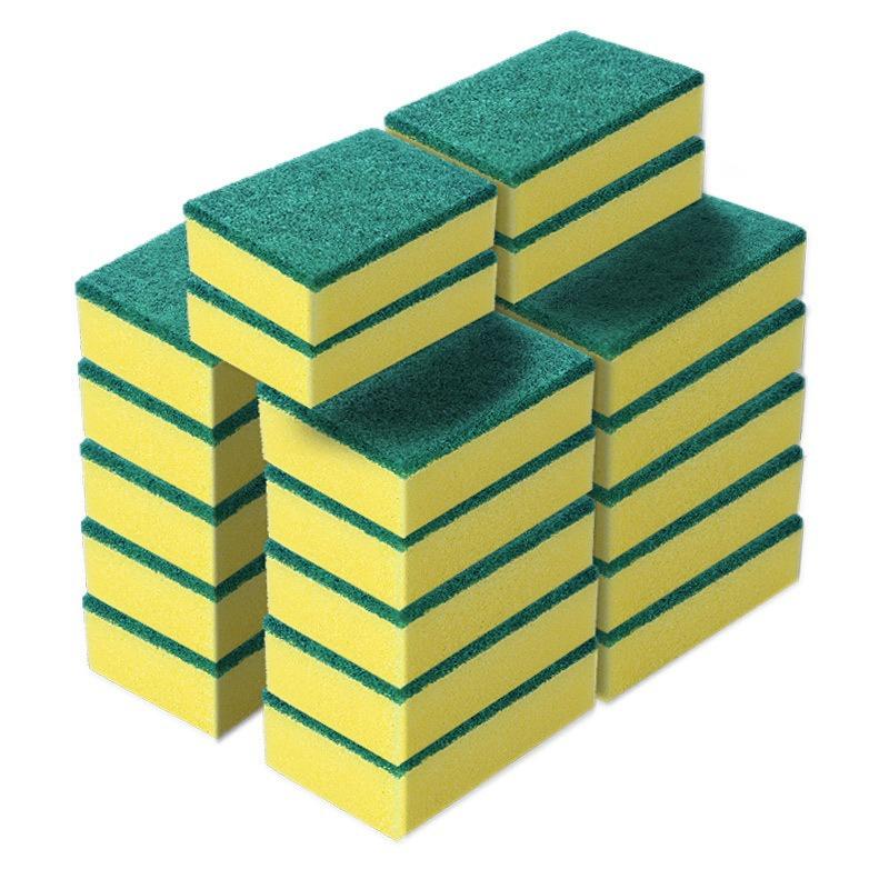 Spong Mop Yellow Green Right Angle Dishwashing Cleaning Brush Kitchen Decontamination Sponge Magic Wipe Wok Brush Bowl Sponge Magic Sponge