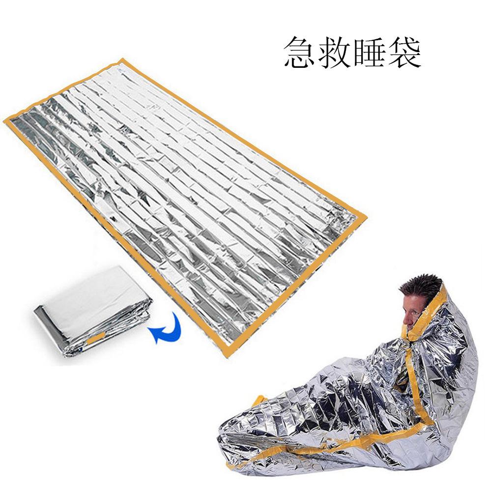 outdoor silver emergency blanket camping outdoor emergency blanket multi-functional first-aid sleeping bags emergency tent pet emergency blanket