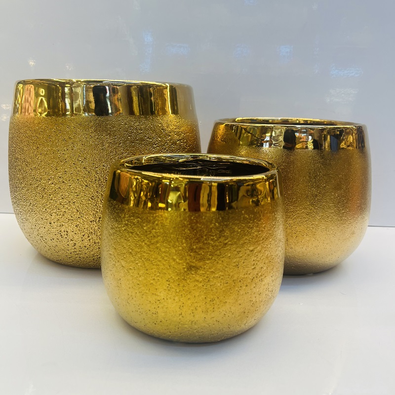 Arreglo de punto de cáñamo dorado jarrón de cerámica nórdico moderno estilo americano decorador de sala de estar florero para el hogar jarrón de cerámica jarrón de decoración suave wholesale jarrón de florero de artesanía Specification image