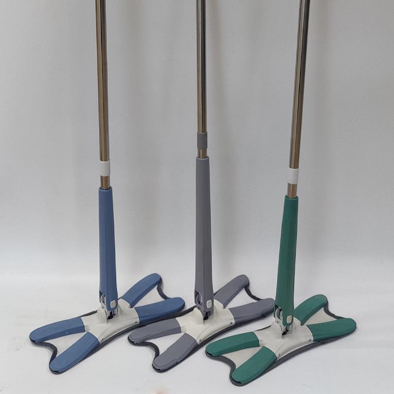 wet and dry water absorption flat mop hand wash-free household lazy mop labor-saving retractable butterfly wringing mop