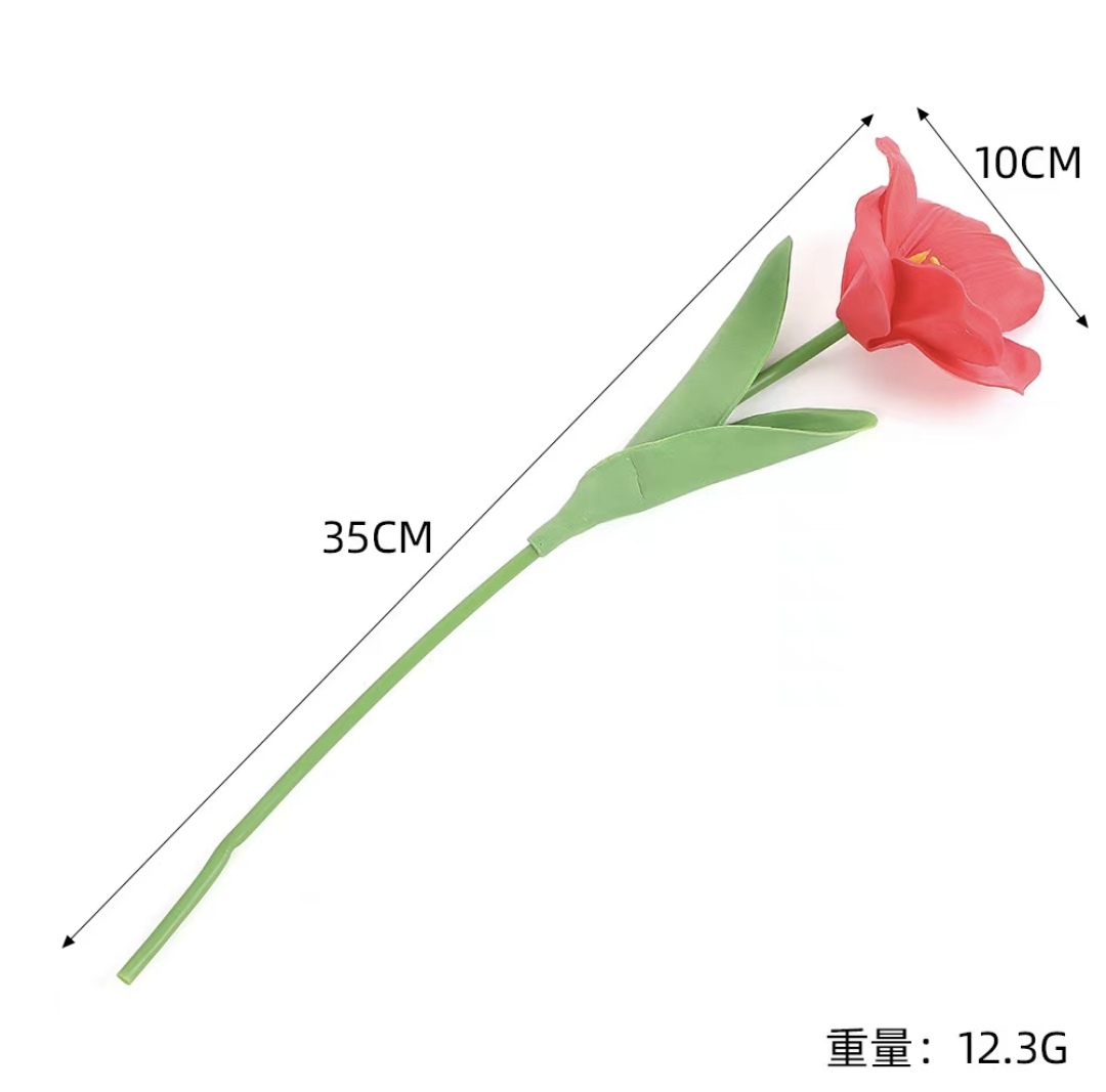 浪漫白色郁金香鲜花束 礼盒装饰花艺 室内装饰花卉 送女友生日礼物永生花