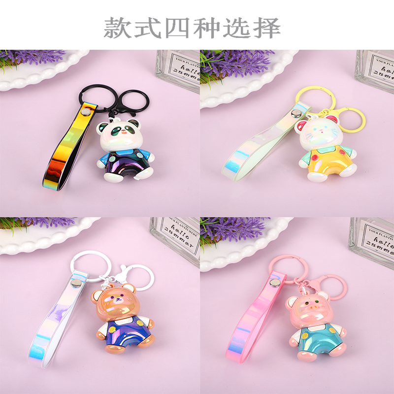 创意UV电镀小狗钥匙扣精致可爱书包挂件汽车钥匙链爪机小礼品货源详情2