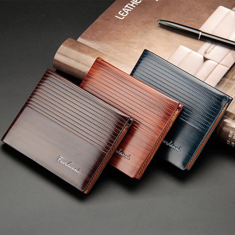 New Wallet Casual Men's Short Embossed Wallet Horizontal Creative Thin Style Wallet Factory in Stock Wholesale