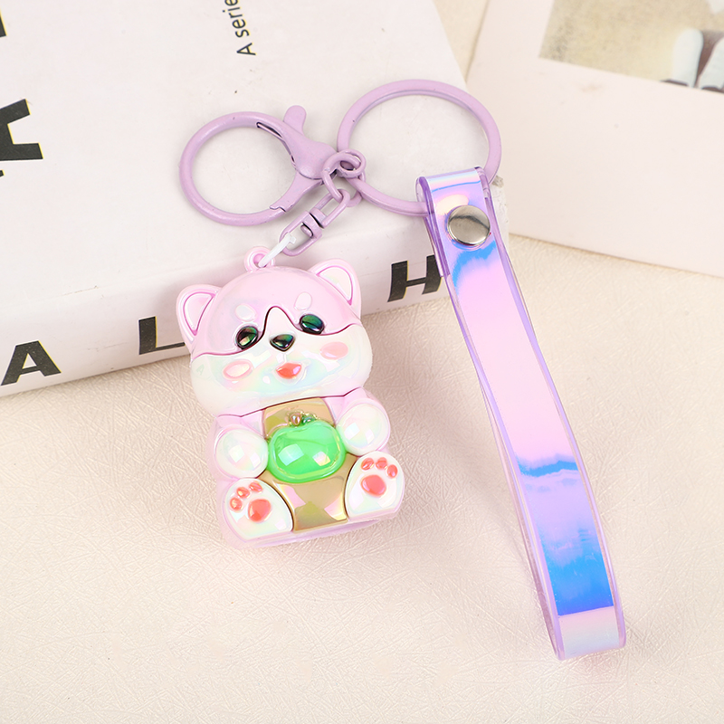 创意UV电镀小狗钥匙扣精致可爱书包挂件汽车钥匙链爪机小礼品货源详情图2