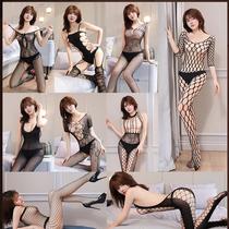 sexy fishnet stockings underwear fishnet stockings sexy lace open one-piece stockings mesh bodysuit suspenders seductive women
