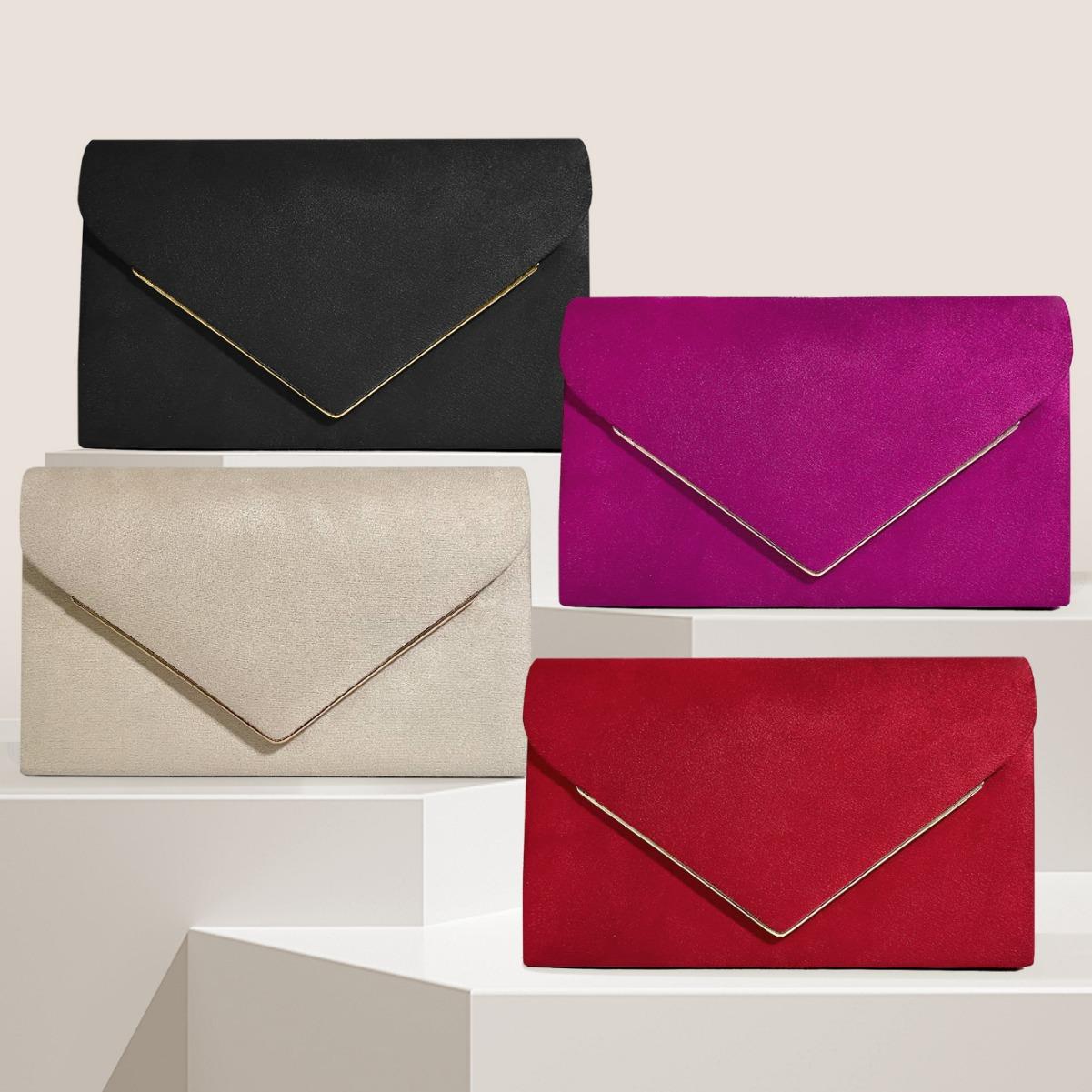 Large V Suede Envelope Package Ladies Dinner Bag High-Grade Hand Chain Bag