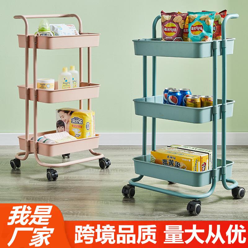 classic trolley rack mobile storage with wheels household baby storage rack bathroom storage rack tool car