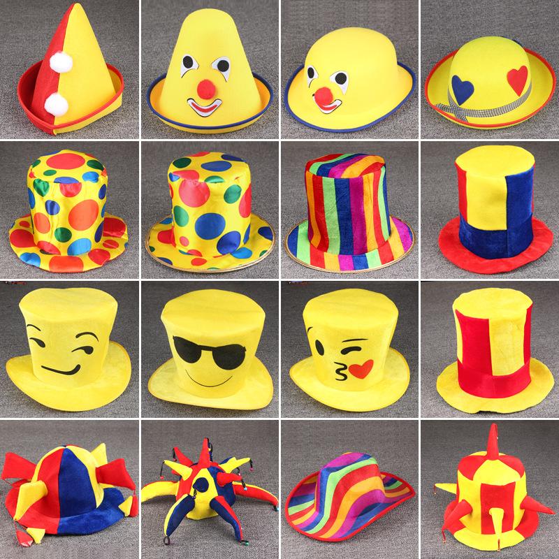 Halloween Fancy Dress Ball Dress up Hat Stage Performance Props Clown Funny Dress up Clown Hat