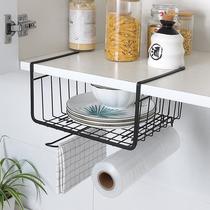 Wardrobe Storage Rack Kitchen Wall Cupboard Lower Holder Inner Layered Hook Cabinet Storage Rack Cabinet Hanging Basket