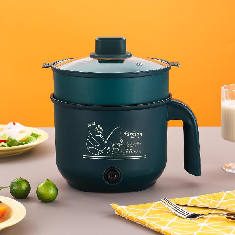 multi-functional electric cooker small electric pot student dormitory cooking noodle pot korean style electric frying pan non-stick electric heating stainless steel pots