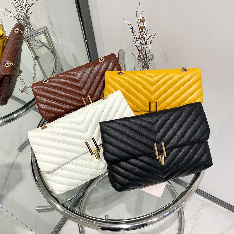 ladies bag embroidered chain bag 2023 bags diamond pattern bag factory wholesale cross-border korean style women's cross-body bag