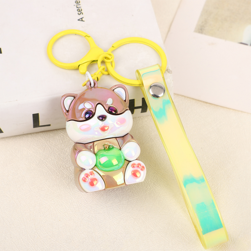 创意UV电镀小狗钥匙扣精致可爱书包挂件汽车钥匙链爪机小礼品货源详情图3