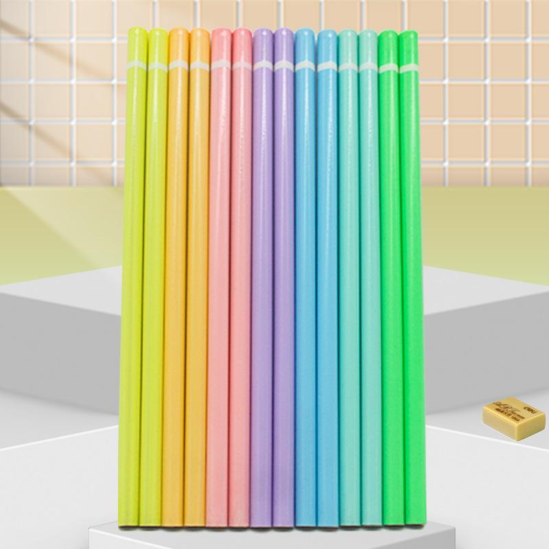 pencil wholesale macaron triangle pole hb sketch painting pens for writing letters grade one pupil prize learning stationery