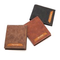 Cross-Border Supply Men's New Pu Wallet European and American Retro Sewing Line Short Two-Fold Wallet Horizontal Driving License Holder man wallet