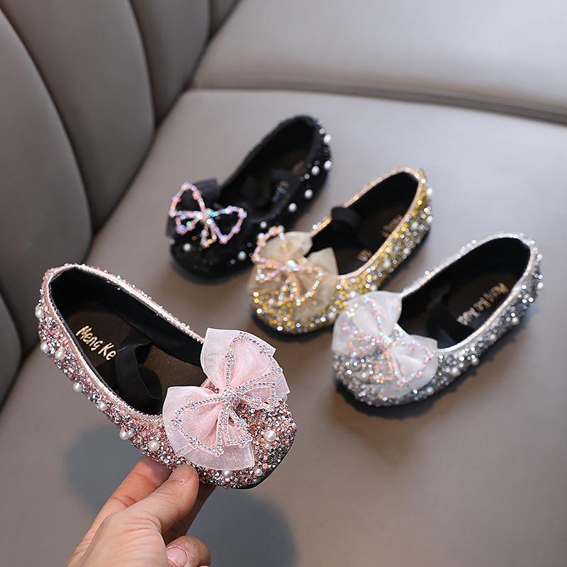 2024 summer new lady girl princess girl baby princess shoes leather shoes dance performance shoes learn