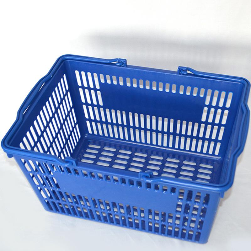 Wholesale supermarket shopping baskets, plastic baskets, supermarket double-handle plastic shopping baskets, plastic fruit baskets, direct sales Application Scenario