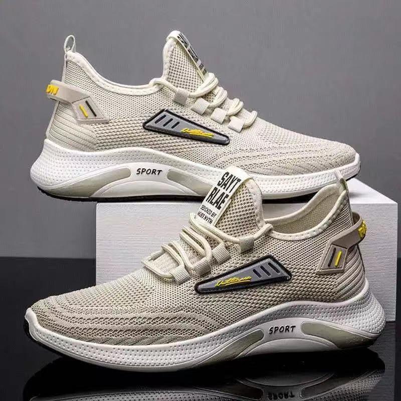 [with shoe box] trendy shoes men's 2023 sneaker men's shoes flat cloth shoes casual shoes running shoes one piece dropshipping