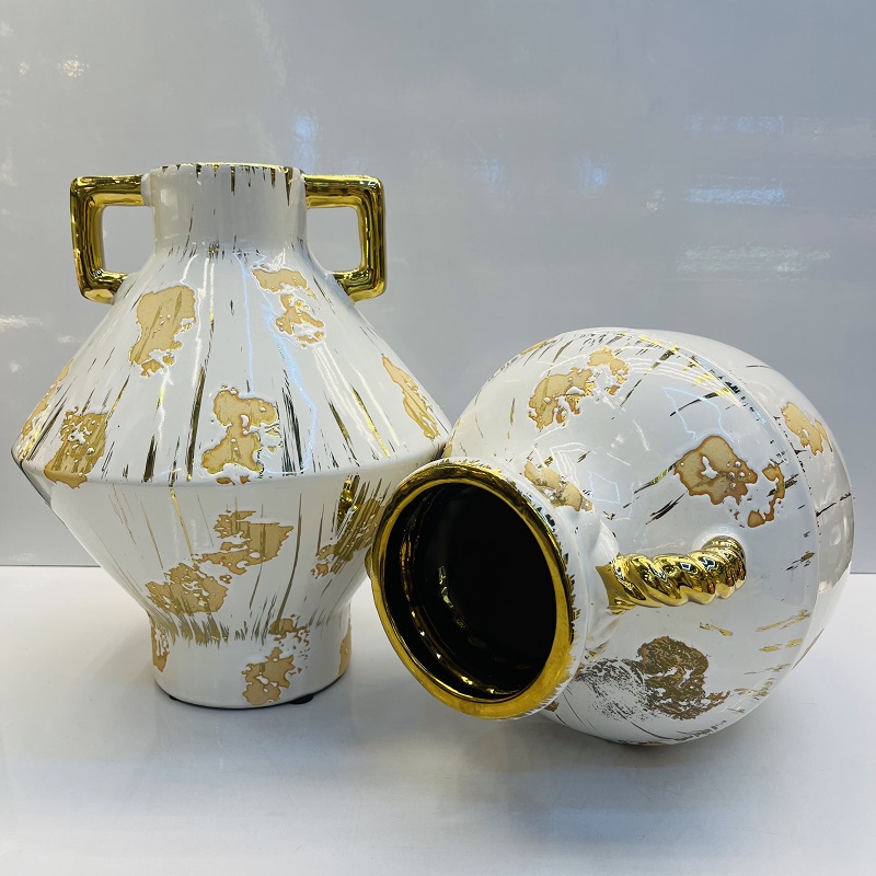 New Chinese-style flower arrangement ceramic vases, Nordic modern American style living room decorative items, flower vases, home decorative items, vase ornaments, ceramic vases, soft decorative items, wholesale vases, vase ornaments, plain vases for the entrance hall