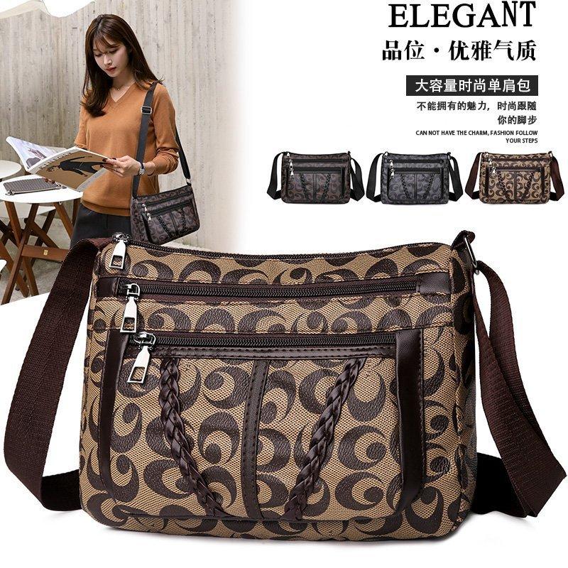 middle-aged mother bag messenger bag 2024 new ladies phone bag versatile elderly shopping shoulder soft leather pouch small bag