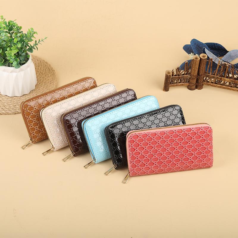 single zipper printed wallet women's long wallet phone bag lady hand-carrying wallet