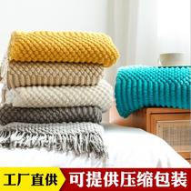 nordic sofa blanket hotel bed throw beanie blanket tassel shawl blanket bed tail cloth cover blanket b & b bed towel wholesale